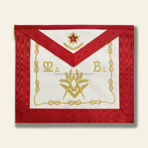 Achetez un tablier de chapitre Royal Arch UK, un équipement maçonnique de luxe, brodé de fils métalliques, personnalisé pour la loge, de haute qualité - Product Image 3