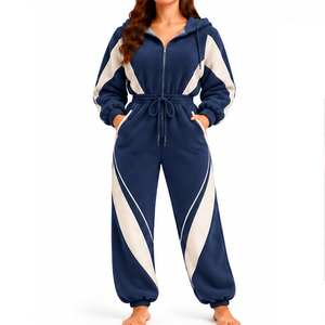Combinaison en polaire pour femme, tenue confortable en une seule pièce pour l'hiver - Product Image 1