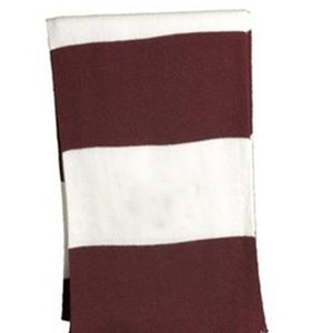 Écharpe en tricot rayée en acrylique longue et frangée, style sororité grecque, pour spectateur, fan de l'équipe, hiver, collection Premium Sport Tek - Product Image 4