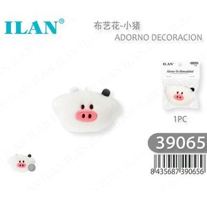 Adorno de cabeza de cerdo Ilan, 1 pieza, decoración de tela para el hogar - Product Image 1