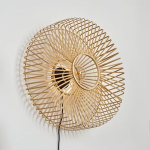 Natural bamboo wall <b>sconces</b> wholesale decor <b>sconce</b> <b>light</b> lamps outside entrance hallway accent - Product Image 4