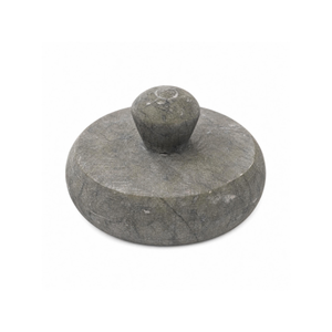 Dr. DYK Natural Green Jade Mushroom Round Flat Hot Stone <b>Massage</b> Handheld Back Relaxer Heating Korean Spa Therapy Massager <b>Tool</b> - Product Image 1