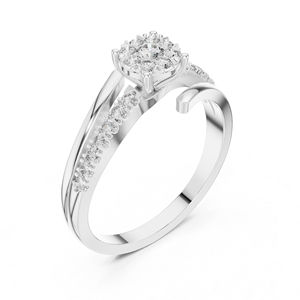 Anillo de Oro Rosa de 14K con Diamante Cultivado en Laboratorio, Redondo, para Uso Diario, para Mujer |   Diamante Cultivado Nuevo - Product Image 5