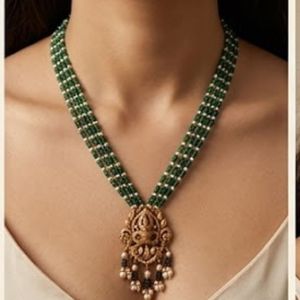 Ensemble de collier de style classique vert royal avec zircon pour les mariages - Product Image 4