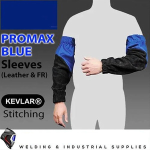 JNM SAFETY Mangas de Trabajo Resistentes al Calor para Soldadura, de Cuero Vacuno Dividido, Protector de Brazo FR de Alto Rendimiento, Puños Elásticos, ANSI - Product Image 2