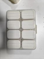 Draagbare verdeelde snackbox met deksel en handvat, plastic serveerschaal, opbergbak voor fruit, snacks en groenten