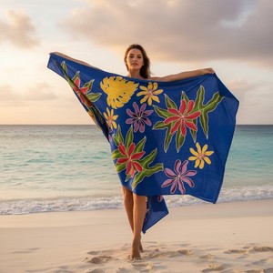 Women Premium Eco Friendly Handmade Cotton Beach <b>Sarong</b> Boho Style Beach Soft Lightweight Pareo <b>Wrap</b> Skirt Summer Vacation Swim - Product Image 5