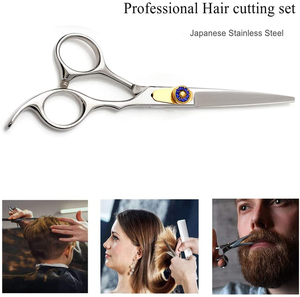 Wholesale Professional Stainless Steel Barber Hair Cutting Thinning Scissors <b>Set</b> with <b>Razors</b> Sharp Blade Tip Salon Grooming Use - Product Image 6