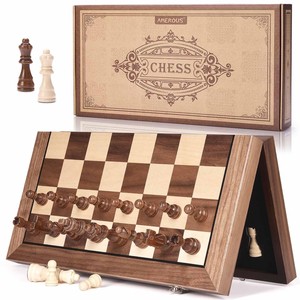 Handcrafted Acacia <b>Wood</b> Chess Set <b>Rustic</b> Brown Wholesale | Moradabad - Product Image 5