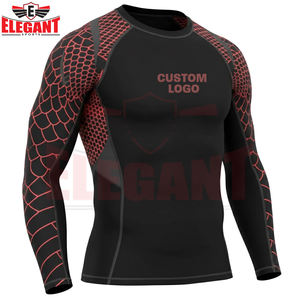 Ensemble Rash Guard et Short de Compression BJJ Respirant Écologique Séchage Rapide Double Couche Vêtements de Sport pour Entraînement MMA - Product Image 3
