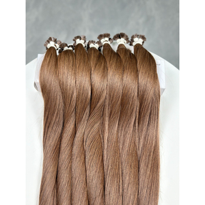 Extensions de cheveux humains bruns vietnamiens bruts, lisses comme des baguettes, à pointe plate, pré-collées, provenant d'un seul donneur, vente en gros - Product Image 6