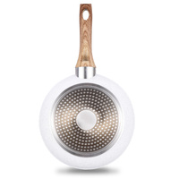 Casseroles de cuisine ustensiles de cuisine en granit aluminium antiadhésif avec poignées en bois ustensile de cuisine ménager