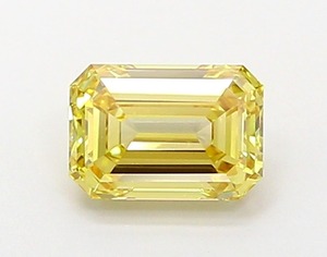 Fournisseur B2B de diamants de laboratoire de qualité supérieure, couleur émeraude jaune intense, 0,98 carat, pureté VS1, taille excellente, pour la revente directe aux bijoutiers. - Product Image 1