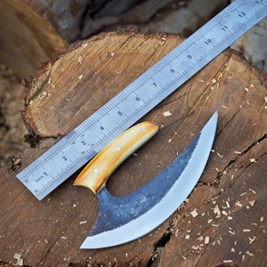 Hand Forged Carbon Steel Ullu <b>Knife</b> <b>Bone</b> <b>Handle</b> Matte Finish Ambidextrous 8-9.9in Blade Traditional Style Eco-Friendly Extra - Product Image 5