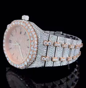 Montre à Quartz Premium Hip Hop Moissanite Diamant pour Homme, Bijou de Mode Bling Bling, Montre-Bracelet Diamant à Quartz - Product Image 5