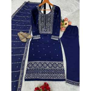 Salwar Kameez de Algodón de Diseño con Hermosa Dupatta Incluida, Conjunto de Fiesta con Top y Pantalón - Product Image 6