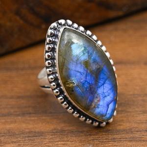 Anillo de Labradorita Hecho a Mano en Plata de Ley 925 con Gema Natural, Joyería Espectacular, Regalo para Mujer - Product Image 4