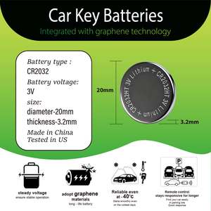 4 Pilas de Botón de Grafeno CR2032 de Gran Capacidad para <span class=keywords><strong>Llave</strong></span> de <span class=keywords><strong>Coche</strong></span> Cadillac - Product Image 4