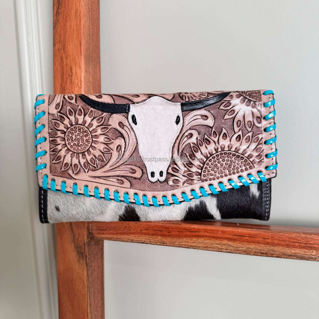 Brown With Turquoise Stitch