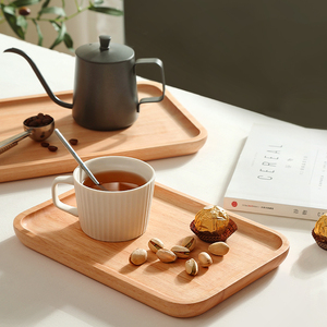 Plateau de service en bois rectangulaire, design minimaliste, fait main, plateau en bois massif, passe au lave-vaisselle, qualité alimentaire, respectueux de l'environnement - Product Image 5