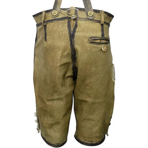 Traje Bávaro para Hombre para el Oktoberfest, Lederhosen de Cuero Vacuno Premium con Bordado y Estilo Clásico Alemán - Product Image 3