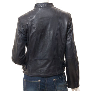 Wholesale Women Lambskin <b>Leather</b> <b>Jacket</b> Slim Fit <b>Biker</b> Moto Manufacturer Custom Women Real <b>Leather</b> <b>Biker</b> <b>Jacket</b> Motorcycle - Product Image 2