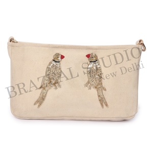 New Arrival BRAZEAL STUDIO Velvet Fashion Designer Women's Single Beaded Geometric Pattern Shoulder Clutch Purse Daily Life - Product Image 1