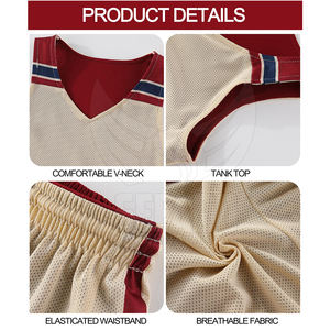 Uniforme de Baloncesto Reversible de Talla Grande, Ligero, Precio Razonable, Más Vendido, Bajo MOQ - Product Image 4