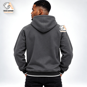 Sweat-shirt à capuche gris foncé pour homme Alpha Phi, coupe classique, décontracté, pour l'automne, avec poche, sweat-shirt décontracté pour l'automne - Product Image 2