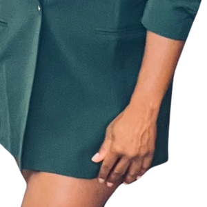 Green <b>Blazer</b> with Shield for Women Embroidered Sorority Formal Jacket Long Sleeve Tailored Coat for Meetings Campus Events - Product Image 5