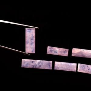 Lote al por mayor de piedras preciosas sueltas de piedra lunar arcoíris natural de 3x6mm, talla baguette, facetadas, calibradas, calidad AAA++ para fabricación de joyas. - Product Image 2