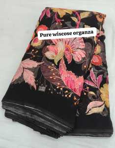 Tela de organza de viscosa pura, diseño de organza de vidrio puro, 44 pulgadas de ancho - Product Image 5