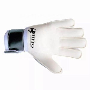 Gants de gardien de but de football en latex blanc gaufré allemand de qualité supérieure, design personnalisé, 4 mm, sangle en latex allemand, coupe négative - Product Image 5