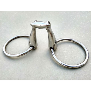 Mors à double articulation en acier inoxydable de haute qualité pour l'équitation avancée et l'entraînement équestre – Confort optimal pour la bouche du cheval - Product Image 5