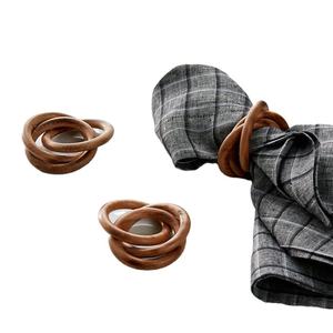 New Arrival Wooden Napkin Rings For Weddings Dinner <b>Festive</b> Occasion Customized Stylish Napkin Loops For Table <b>Top</b> Accessories - Product Image 6