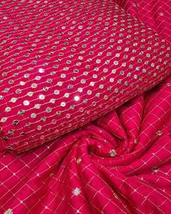 Designer Sequin Embroidery Fabric Satin Organza Lace <b>Textile</b> For Couture Dress Boutique And Fashion Industry - Product Image 3