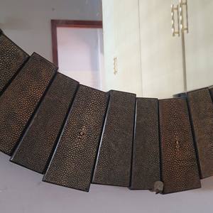 Espejo grande moderno hecho a mano 100% Faux Shagreen de Vietnam para espejo decorativo de pared para dormitorio y Hotel - Product Image 4