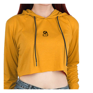 เสื้อฮู้ดดี้ผู้หญิงรุ่นใหม่ขายดี GYM ACTIVE ผ้าแคนวาสทอ ระบายอากาศได้ดี เป็นมิตรกับสิ่งแวดล้อม แห้งเร็ว สีส้ม แขนยาว แบบเรียบ - Product Image 2