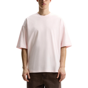 Custom <b>Pink</b> Oversized <b>T</b> <b>Shirt</b> <b>Men</b> Heavyweight Cotton Drop Shoulder Loose Fit Premium Blank Streetwear Tee - Product Image 1