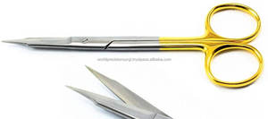 Tijeras Quirúrgicas Veterinarias y Dentales Ergonómicas de Carburo de Tungsteno TC Rectas de 13 cm, Marca Goldman Fox, Clase I, Plateadas, WPS-GFR-TC, CE - Product Image 2