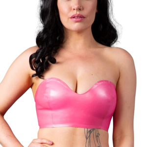 Soutien-gorge rose en silicone sans bretelles pour femme, bonnet complet, push-up, sans armatures, couleur unie, sexy, dos nu, lavage à la main uniquement - Product Image 5