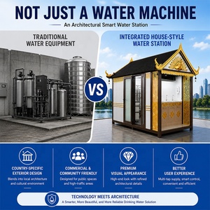 Station d'eau commerciale préfabriquée résistante aux intempéries avec contrôle IoT intelligent à distance et purification d'eau automatisée pour camp minier - Product Image 3