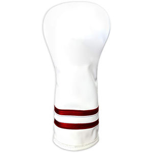 Housse de tête de club de golf blanche à rayures, en tissu doux, protection personnalisable couleur équipe - Product Image 1