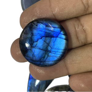 Wholesale Natural High Quality Blue Flash Labradorite Palm Stone Healing Crystal Quartz <b>Craft</b> for Fengshui Decor - Product Image 1
