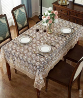 Nappe en dentelle soluble dans l'eau, broderie florale ajourée, couvre-table à franges festonnées pour mariage, banquet, décoration intérieure