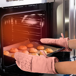 Premium Heat Resistant <b>Oven</b> <b>Gloves</b> Extra Long Quilted Cooking Mitts For Safety Chef Hand Wear <b>Gloves</b> BY AMAZING INDUSTRIES - Product Image 5