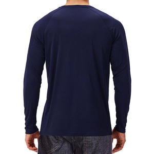 เสื้อยืดแขนยาวกีฬาแบบแห้งเร็วทรงเข้ารูป เสื้อยืดแขนยาวออกกำลังกายแบบสั่งทำสำหรับผู้ชาย เสื้อยืดแขนยาวลายสั่งทำ - Product Image 5