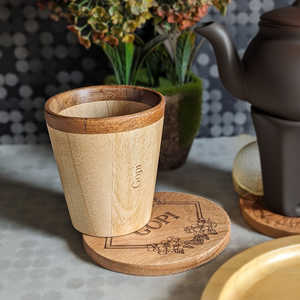 Sous-verres en bois faits à la main Mango pour cadeaux Humran Export - Product Image 1