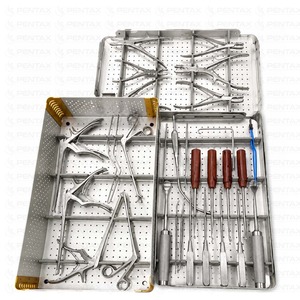 Ensemble d'instruments pour la colonne lombaire avec étui de stérilisation, système d'instruments neurochirurgicaux en acier inoxydable pour la chirurgie spinale par Pentax CE - Product Image 1