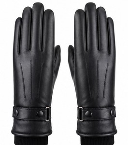 Gants de moto en cuir de mouton de haute qualité, écologiques, pour hommes et femmes, hiver, longueur poignet, compatibles écran tactile, détection de pointe, usage quotidien - Product Image 2